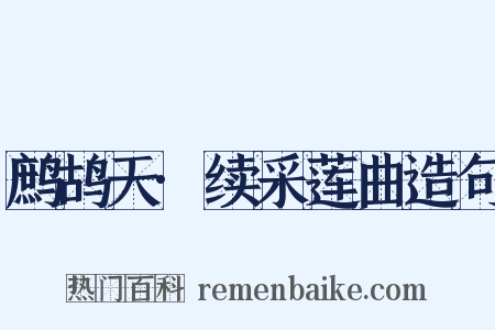 鹧鸪天·续采莲曲造句是什么意思的图片